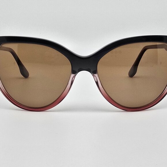 Victoria Beckham VB641S 039 Grey Rose Frame Polarized Brown Lens Sunglasses 57mm